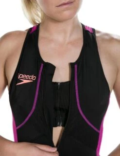 811424C148 Speedo Fastskin Xenon Triathlon Top - 811424C148 Black/Fuchsia