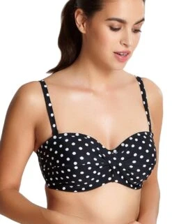 SW1013 Panache Anya Spot Bandeau Bikini Top - SW1013 Black/White