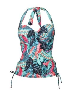 182265 Pour Moi Soleil Multiway Tankini Top - 182265 Turquoise Multi