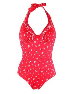 17106 Pour Moi Sunset Beach Underwired Swimsuit - 17106 Red/White