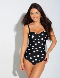 15209 Pour Moi Santa Monica Strapless Control Swimsuit - 15209 Black/White