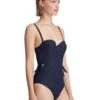1003538 Marie Jo Valentina Strapless Padded Swimsuit - 1003538 Evening Blue