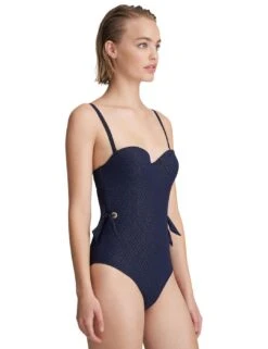 1003538 Marie Jo Valentina Strapless Padded Swimsuit - 1003538 Evening Blue