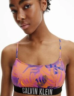 KW0KW01831 Calvin Klein Intense Power Bralette Bikini Top - KW0KW01831 Tropical Leaf -Deals Full Cup Bikini Store 340715 20220726140900