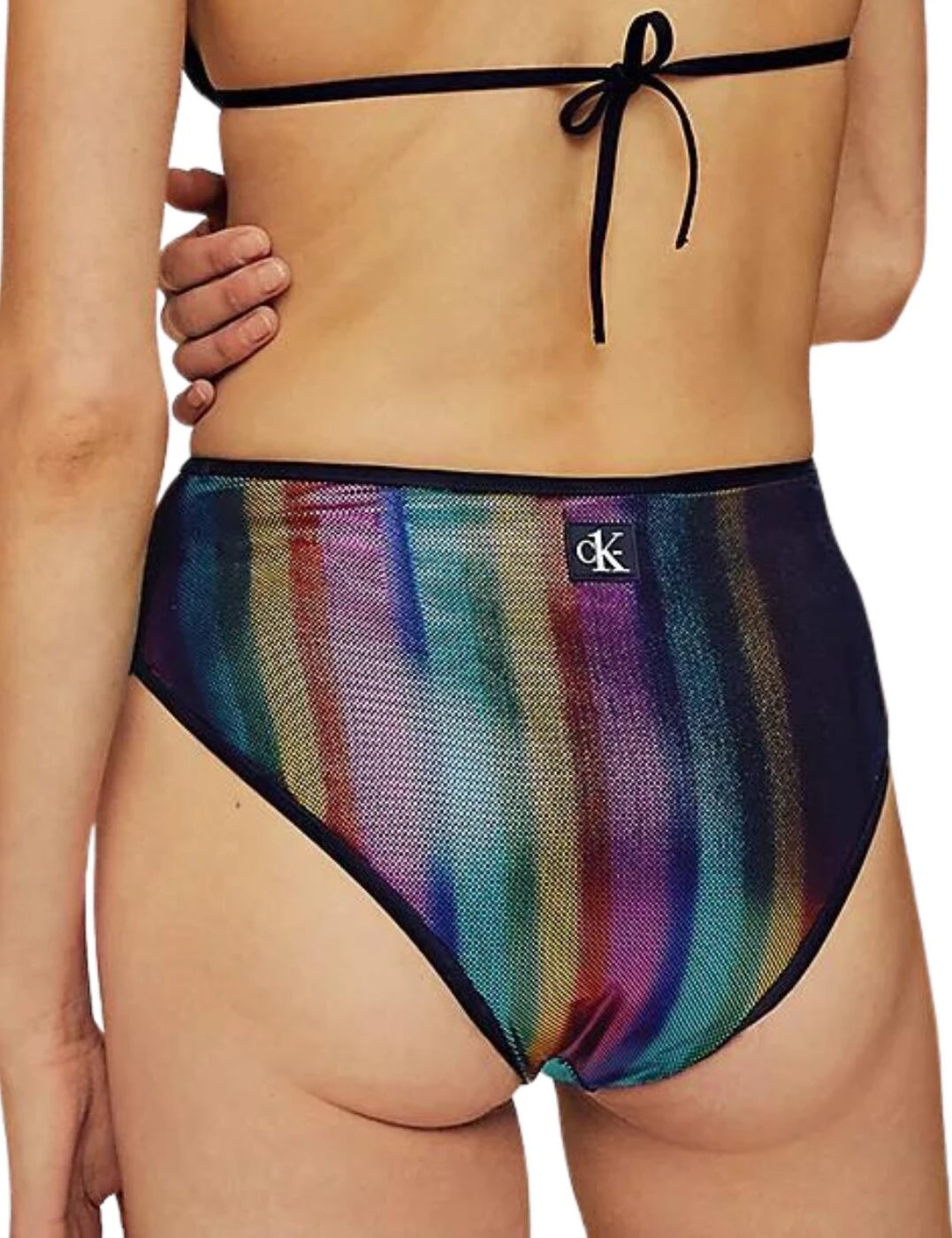 KW0KW01869 Calvin Klein Pride High Waisted Bikini Bottom - KW0KW01869 Rainbow Gradient Black 1 KW0KW01869 Calvin Klein Pride High Waisted Bikini Bottom - KW0KW01869 Rainbow Gradient Black