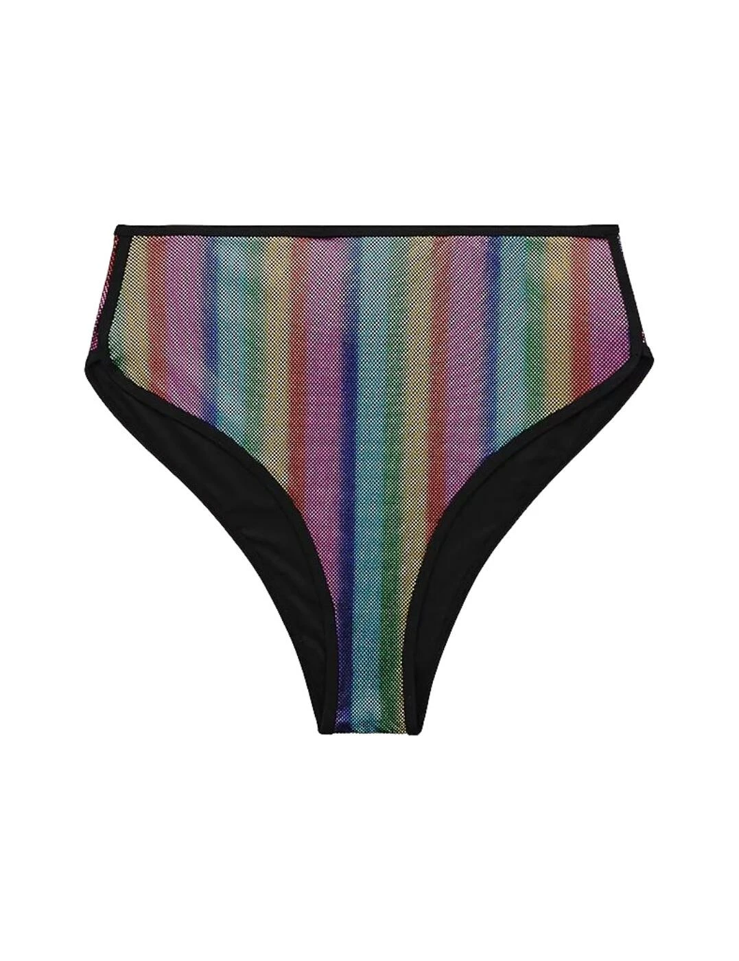 KW0KW01869 Calvin Klein Pride High Waisted Bikini Bottom - KW0KW01869 Rainbow Gradient Black 2 KW0KW01869 Calvin Klein Pride High Waisted Bikini Bottom - KW0KW01869 Rainbow Gradient Black - Image 2