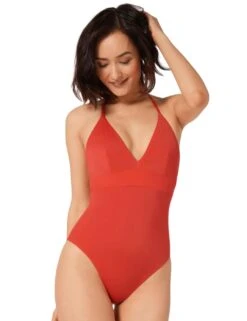 10207687 Sloggi Shore Kosrae Reversible Swimsuit - 10207687 Orange Light Combination