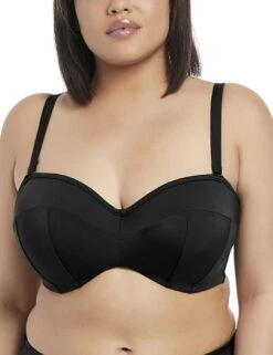 7532 Elomi Essentials Bandeau Bikini Top - 7532 Black -Deals Full Cup Bikini Store 353863 20221117133000