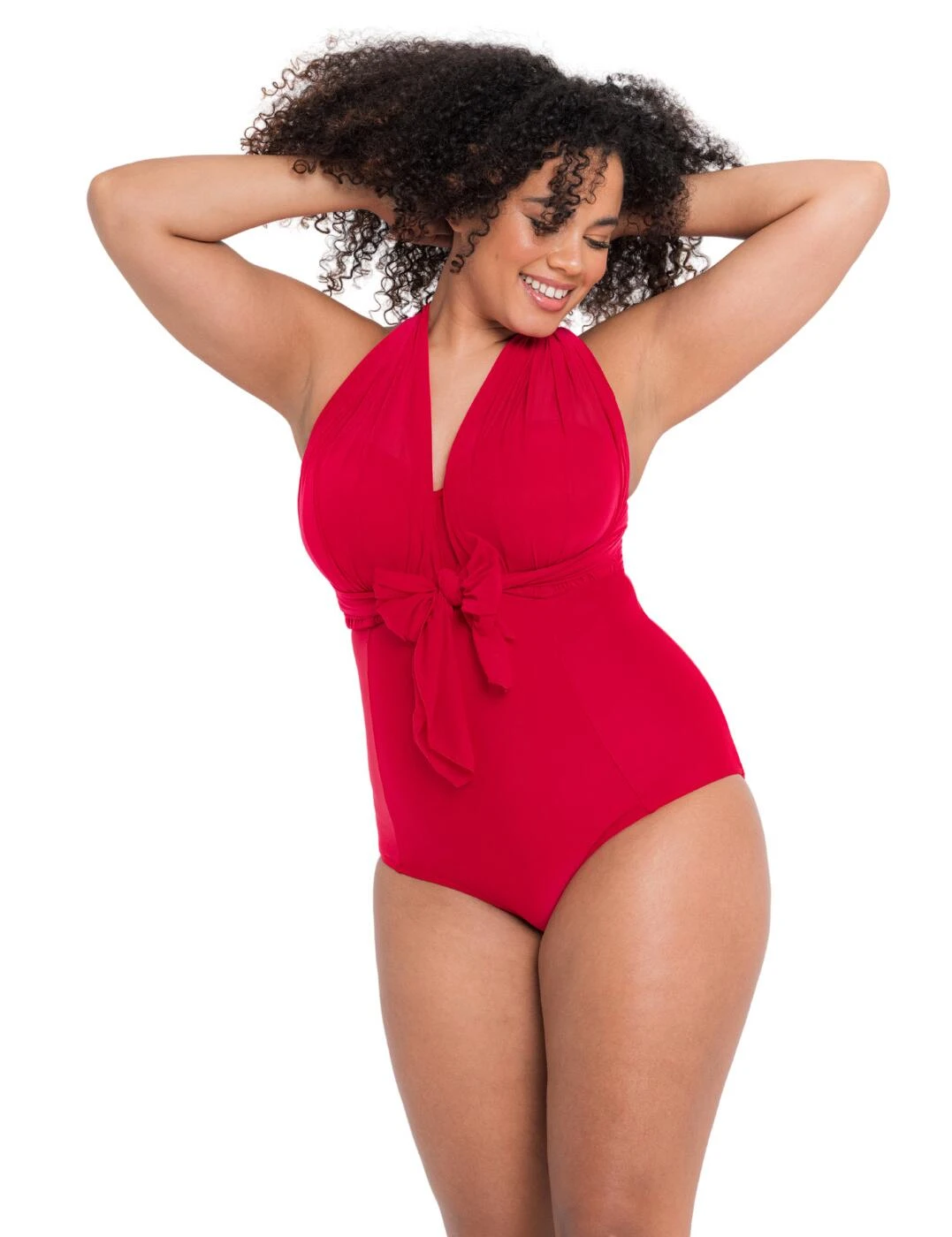 CS005600 Curvy Kate Wrapsody Bandeau Swimsuit - CS005600 Red 1 CS005600 Curvy Kate Wrapsody Bandeau Swimsuit - CS005600 Red