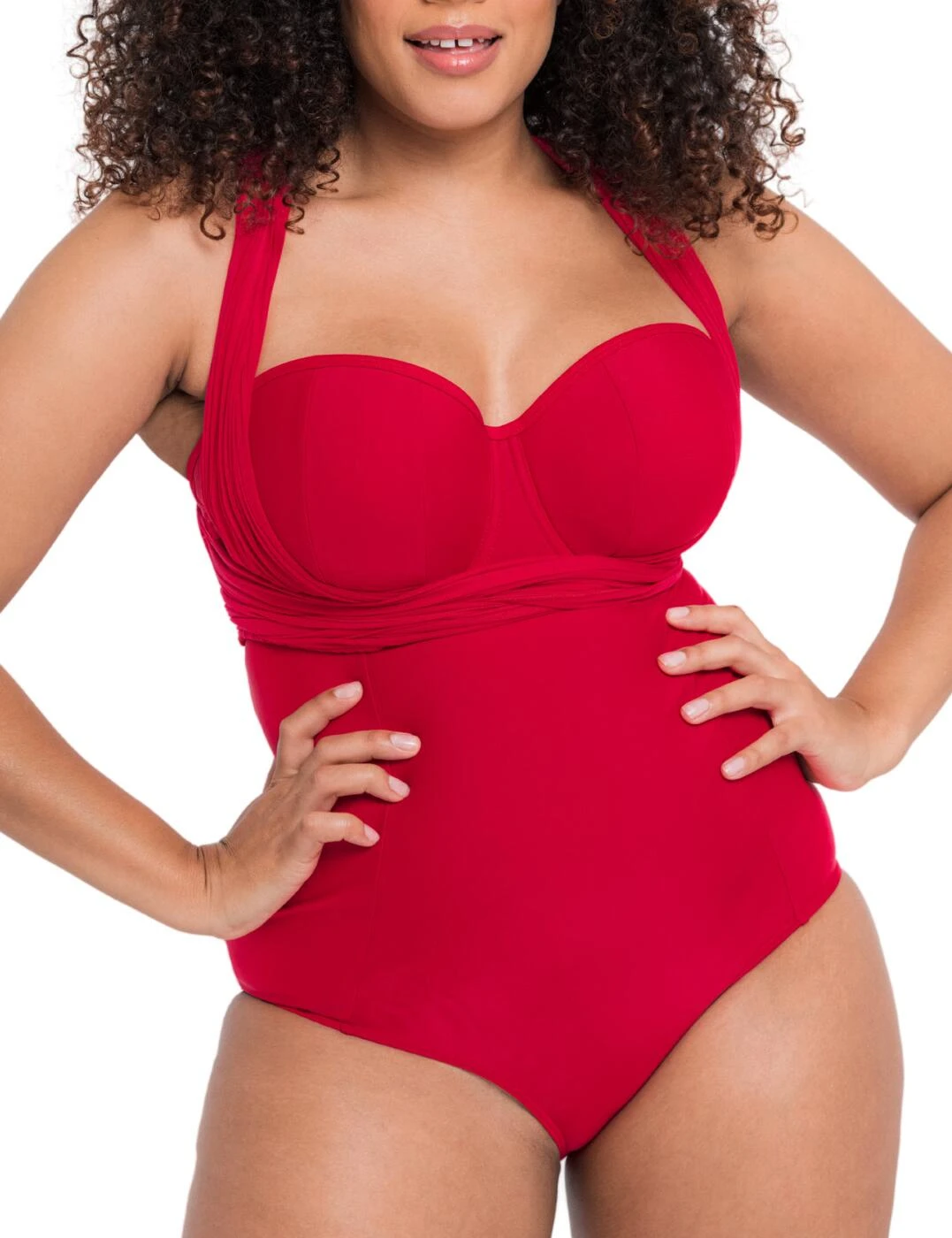 CS005600 Curvy Kate Wrapsody Bandeau Swimsuit - CS005600 Red 5 CS005600 Curvy Kate Wrapsody Bandeau Swimsuit - CS005600 Red - Image 5