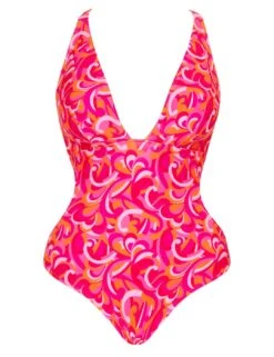 CS026606 Curvy Kate Retro Wave Non-Wired Swimsuit - CS026606 Print Mix -Deals Full Cup Bikini Store 360389 20221227131200