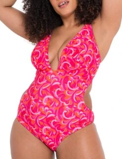 CS026606 Curvy Kate Retro Wave Non-Wired Swimsuit - CS026606 Print Mix -Deals Full Cup Bikini Store 360391 20221227131200