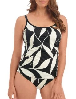500950 Fantasie Ile De Re Tankini Top - 500950 Black & Cream -Deals Full Cup Bikini Store 366076 20230209141100