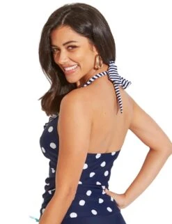 28205 Pour Moi Beach House Tankini Top - 28205 Navy/White/Aqua