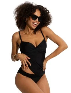 13214 Pour Moi Free Spirit Tankini Top - 13214 Black -Deals Full Cup Bikini Store 373102 20230328120800