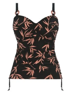 502454 Fantasie Luna Bay Twist Front Tankini Top - 502454 Lacquered Black -Deals Full Cup Bikini Store 374760 20230411123800