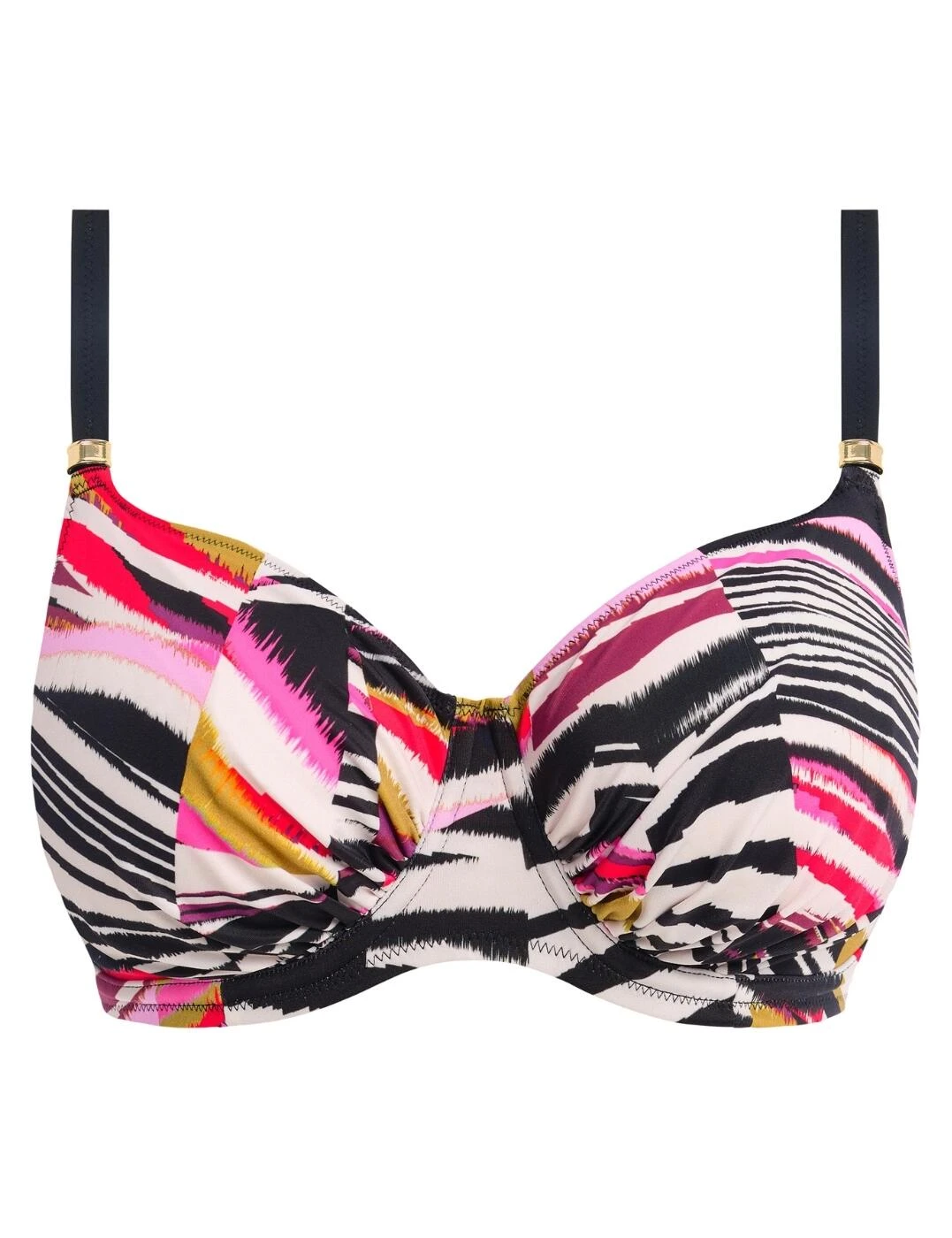 503001 Fantasie Sanoa Island Gathered Full Cup Bikini Top - 503001 Black 2 503001 Fantasie Sanoa Island Gathered Full Cup Bikini Top - 503001 Black - Image 2