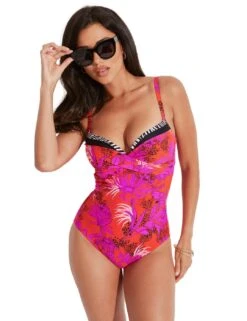 20709 Pour Moi In The Mix Control Swimsuit - 20709 Animal Mix -Deals Full Cup Bikini Store 376750 20230425161500