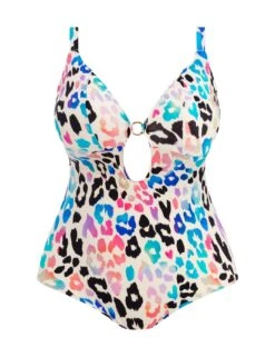 801444 Elomi Party Bay Plunge Swimsuit - 801444 Multi -Deals Full Cup Bikini Store 378003 20230509151300