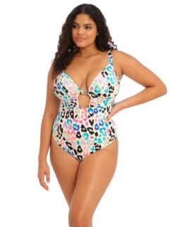 801444 Elomi Party Bay Plunge Swimsuit - 801444 Multi -Deals Full Cup Bikini Store 378004 20230509151300